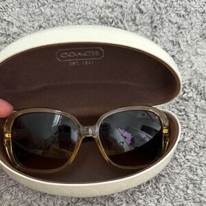 Coach Women's Sunglasses - Black and Gold Frame
